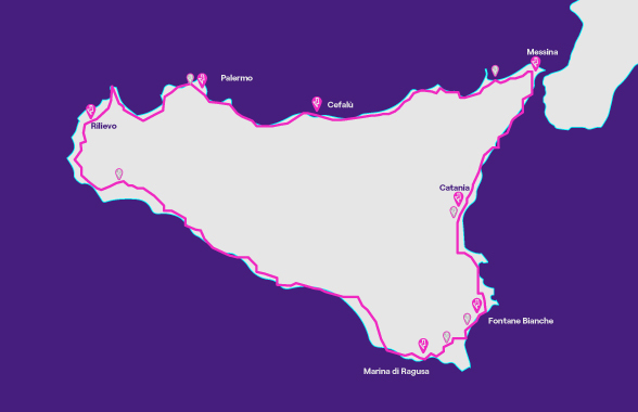 Percorso su Mappa della Sicilia